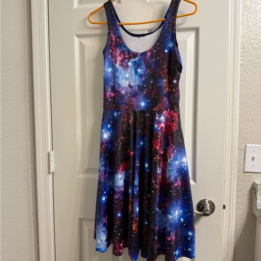Blackmilk Purple Galaxy Midi Dress
